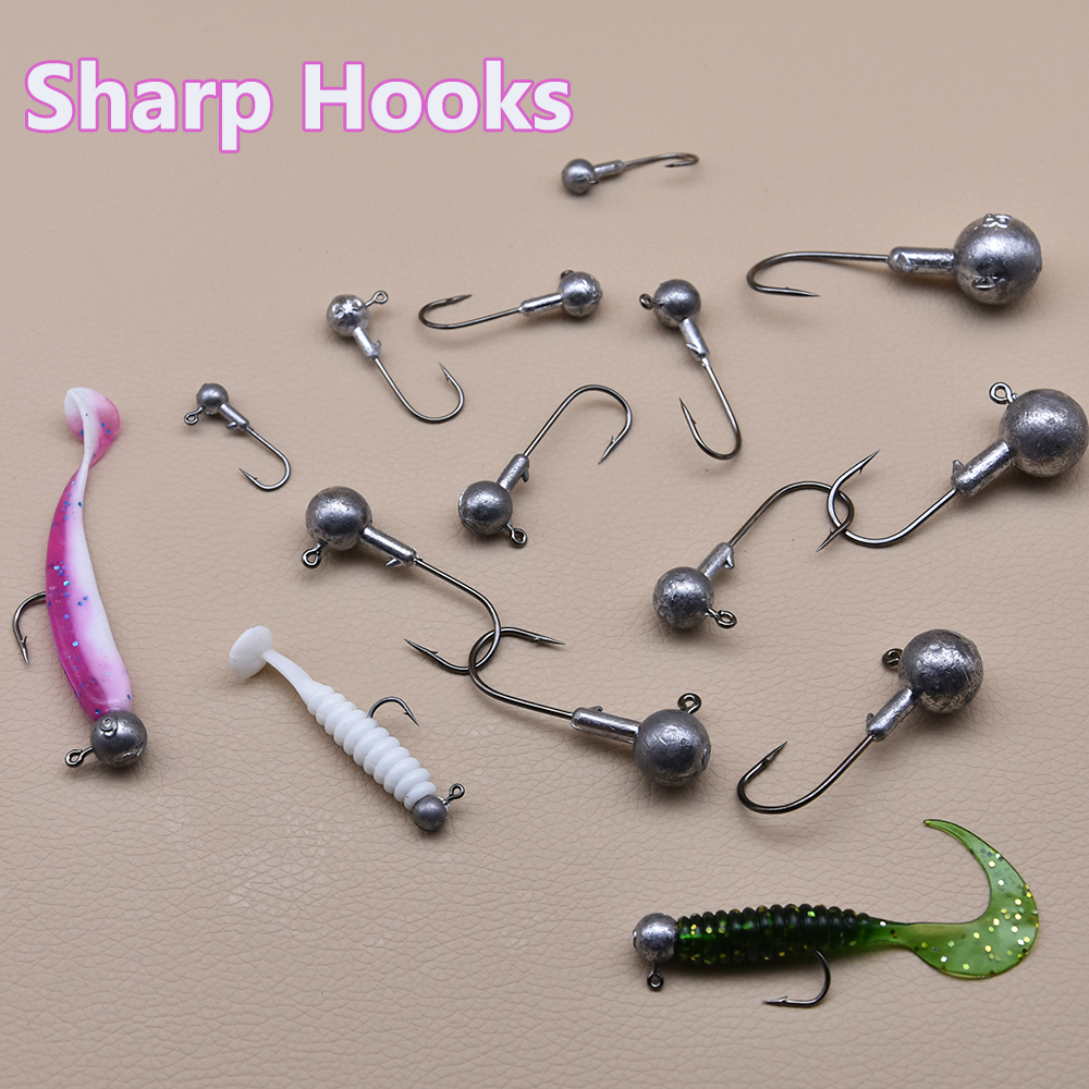MrLurion 50pcs 1g-28g jig head – обзор и цена Fishing Hook Weedless