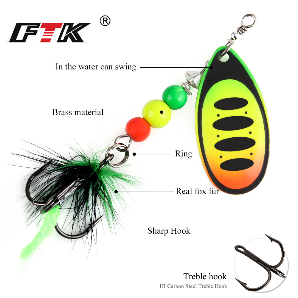 FTK Spinner Bait Fishing Lure  – обзор и цена Fishing Hook Treble