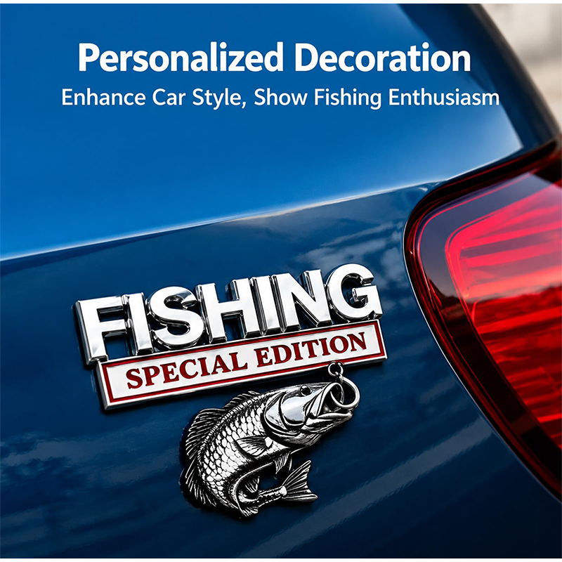Chrome Fishing Car Badge Metal – обзор и цена Fishing Hook