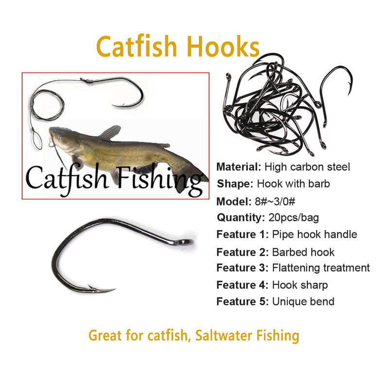 Wifreo 20pcs V Shape Catfish H – обзор и цена Fishing Hook Offset