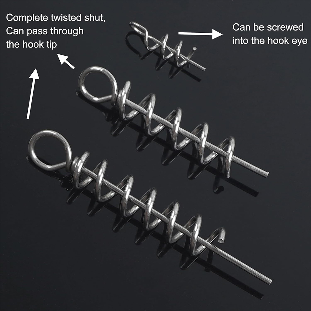 50Pcs Spring Twist Lock Fishin – обзор и цена Fishing Hook Stainless Steel