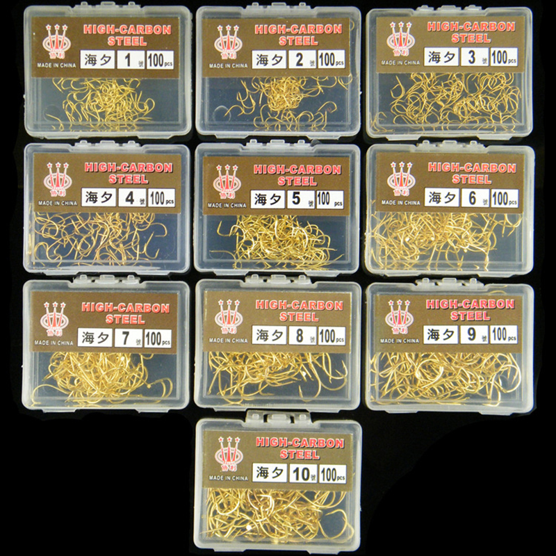 【100pcs Boxed Haiyu Fish Hooks – обзор и цена Fishing Hook Assortment