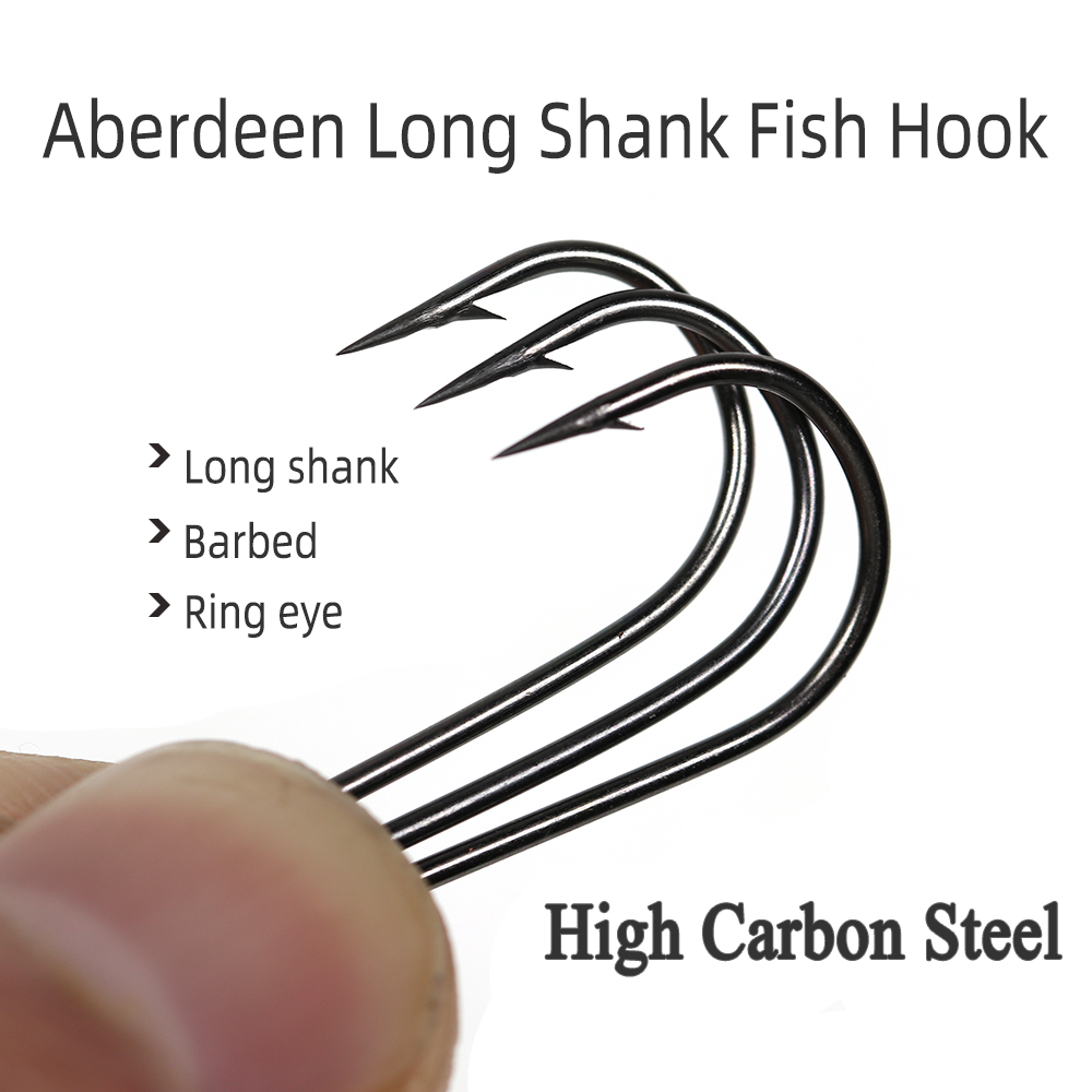 ICERIO 100PCS 16# - 3/0 Long S – обзор и цена Fishing Hook Barbless